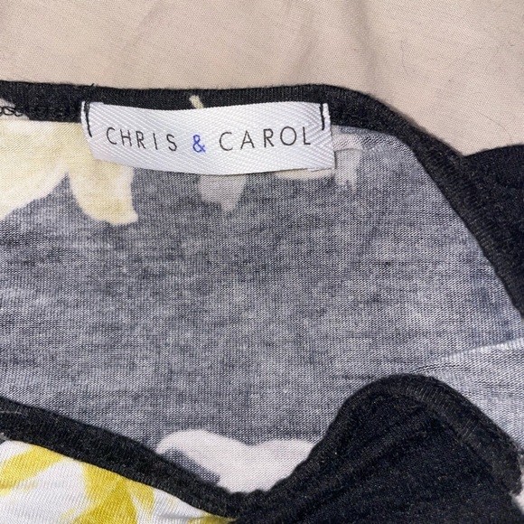 Chris and Carol Foral Black and Yellow Maternity Dress - Picture 4 of 4